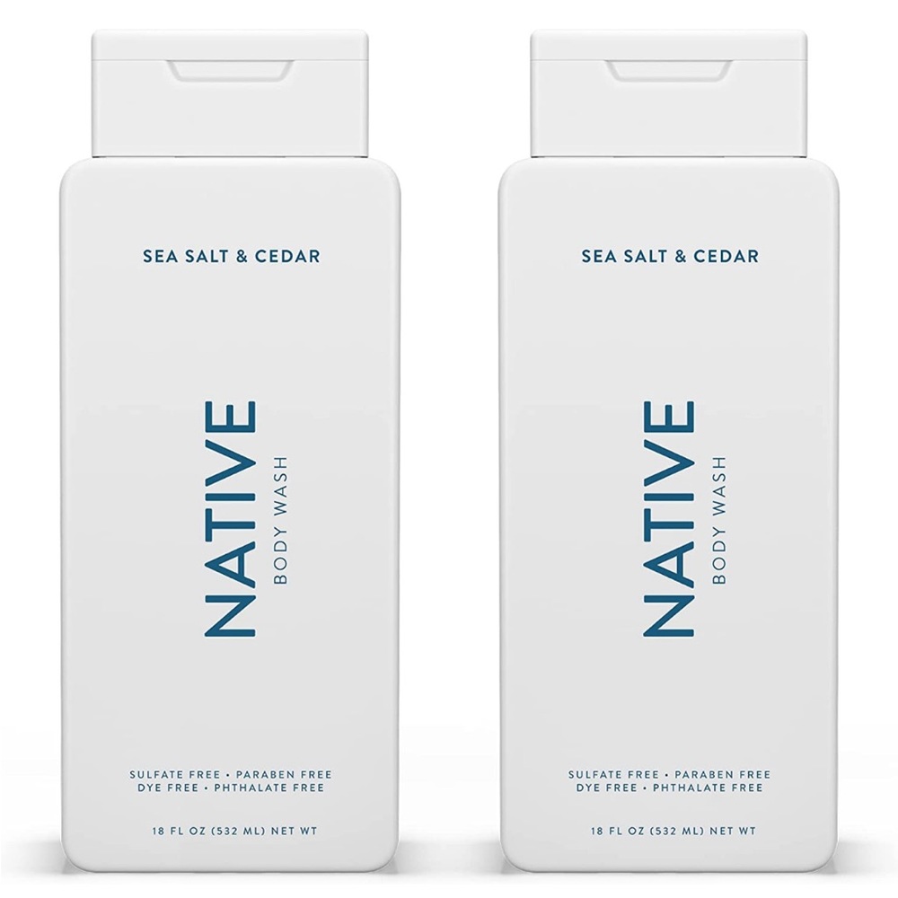 New Native Body Wash  Sea Salt & Cedar 18 oz - 2 Pk